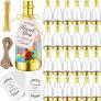Gerrii 50 Pcs Metallic Mini Champagne Bottle Candy Container Shaped Jars Gold Plastic DIY Favor Candy Bottle Wedding Party Favor Containers with Gift Tags Gold Strings and 65.6ft Rope Gerrii 50 Pcs Metallic Mini Champagne Bottle Candy Container Shaped Jars Gold Plastic DIY Favor Candy Bottle Wedding Party Favor Containers with Gift Tags Gold Strings and 65.6ft Rope