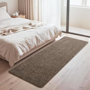 2x6 Runner Rug Brown for Bedroom, Washable Non Slip Entryway Rug for Hallway Kitchen Living Room, Small Area Throw Rugs Memory Foam Indoor Carpet for Teen Kids Nursery Dorm Decor
