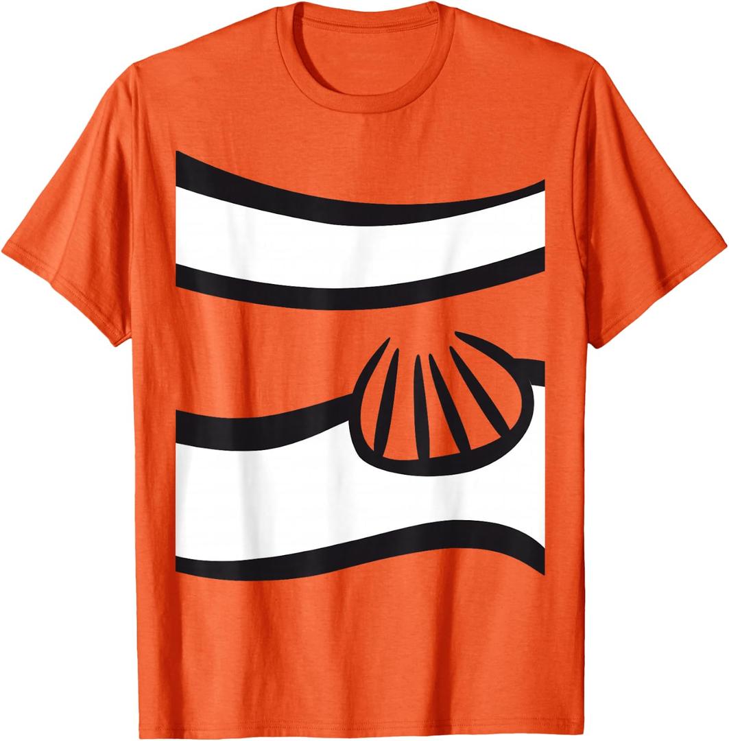 Clown Fish Shirt Adult Kids Clown Fish Costume T-Shirt (Orange, M)