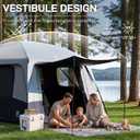EVER ADVANCED 8 Person Camping Blackout Design Tent