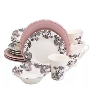 Savannah Pink 16 Pc. Dinnerware Set, Service for 4