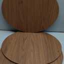 Round Pedestal End Table - 3-Tier Oval Accent Table for Small Spaces, Rustic Wood and Metal Couch Side Table, Nightstand for Bedroom or End Table Living Room, Easy to Assemble, Rustic Walnut