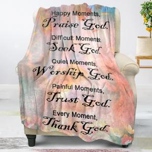 Christian Gifts for Women Faith, Inspirational/Religious/Spiritual Gifts for Adults, Soft Throw Blankets for Women/Men, Personalized Blankets for Adults 50"x 60" (Bible1)