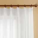 Sheer Curtains 96 Inch Length Pinch Pleated White Semi Voile Sheer Curtains with Hooks(Without Rings) for Bedroom Living RoomLight Filtering Drapes(White, 42 W x 96 L, 2 Panels)