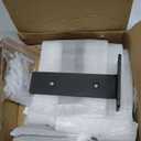 8 Pack Floating Shelf Brackets, 6 Inch Heavy Duty Industrial Shelf Bracket, Black Metal L Brackets for Shelves Support DIY(1/5 Inch Thicked)