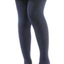 EVERSWE Girls Winter Warm Fleece Lined Tights Thick Dance Tights (11-13 Years, Navy Blue)