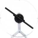 3DHologramFan with Cover,Projector HD LED Advertising Display with Remote and Bluetooth and WiFi,1500+ Video Library and for Business,Bar,Halloween (34CM 3DHologramFan with Cover)