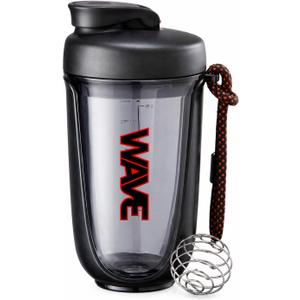 Tritan Mixing Bottle with Flip Lid, Smooth Lump-Free Drinks, Odor-Resistant & Easy to Clean, Leak-Resistant Cup for Smoothies & Light Protein Drinks Black