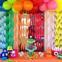 Cartoon Birthday Cupcake Stand, 3 Tier Paper Red Brick Wall Themed Cupcake Rack Birthday Party Decorations for Baby Shower Boys Girls Party Supplies, Colorful Cupcake Tower Dessert Stand