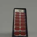 ohora Semi Cured Gel Nail Strips (N Brick) - Brown, Solid, Works with Any UV/LED Lamps, Salon-Quality, Long Lasting, Easy to Apply & Remove - Includes 2 Prep Pads, Nail File & Wooden Stick