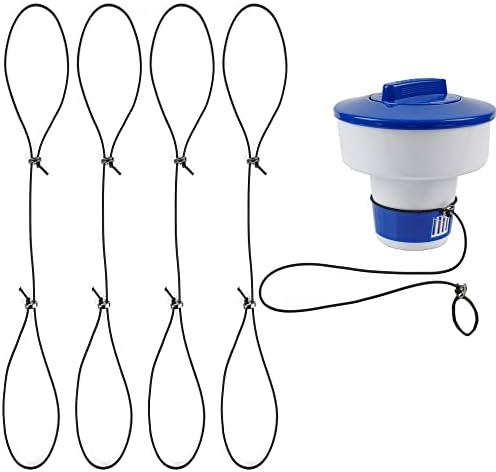 6 Pieces Pool Chlorine Floater Leash, Tether Floating Chlorine Dispenser to Pool Vacuum Hose Used to Protect Pool Chlorine Float from Collision Damage