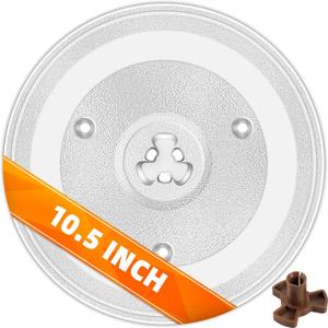 10.5'' Microwave Glass Tray Compatible with Hamilton Beach - The Exact Replacement Part of 252100500497/HB-P90D23/HB-P90D23A/HBP90D23 - Dishwasher Safe