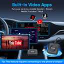 Upgraded Wireless CarPlay Adapter, 3-in-1 Wireless Carplay & Android Auto& Video Adapter, Built in Netflix YouTube Support TF Card, Plug & Play, USB Type C, USB Type A Compatible with iPhone & Android