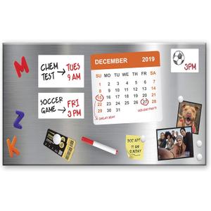 Essentially Yours Magnet and Message Board | Large Mountable 30 x 14 x 0.7 Inch Steel Bulletin Board (Silver)