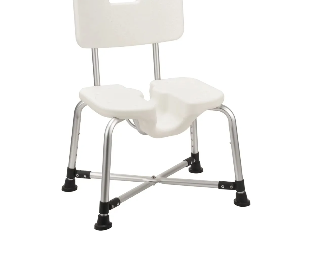 Sangohe Show Chair, U-Shape Bath Bench, Shower Stool with Removable Back, Shower Chair, Anti-Slip Safety Bath Seatfor Elderly, Senior, Handicap & Disabled