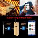 Wireless Meat Thermometer for Grilling and Smoking, 800FT Bluetooth Thermometer with Dual-Sensor Probe, Food Thermometer for BBQ, Oven, Smoker