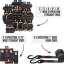 Rollercam Overland Kit: Ultimate Ratchet Strap Collection for Outdoor Adventure: Contains 20 Pieces of Straps & Patented Rope Roller for Your Needs.
