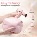 AERLANG Mothers Day Gifts for Mom Massage Gun with Heat Mini Massager Muscle Massager Back Massager for Pain Relief Deep Tissue Body Massager Handheld Massager with a Carrying Case Pink