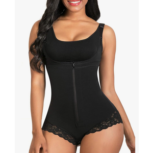 SHAPERX Women's Fajas Colombianas Shapewear Postpartum Tummy Control Body Shaper Butt Lifter Bodysuit, SIZE XL