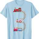 3rd Birthday Train Railroad Themed Fun 3 Years Old Boy Train, 3T-Shirt (Blue)