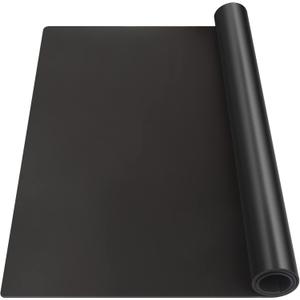 Silicone Mat Heat Resistant Mats for Countertop, Multipurpose Large Silicone Mats for Crafts Kitchen Workbench Size 48x24 inches Thick 2mm,Rolled Package,Black