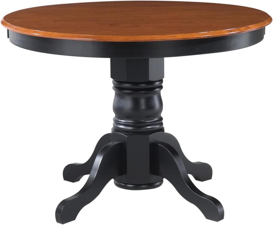 Homestyles Bishop Black Pedestal Table, 42"W