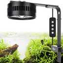 AQQA Aquarium Clip-On Stream Light with Controller, LED Fish Tank Light with 3 Modes (White/RGB/Full Spectrum), Timer & 6 Brightness Levels, Adjustable Clamp for Freshwater Plants Fish Tanks 35W