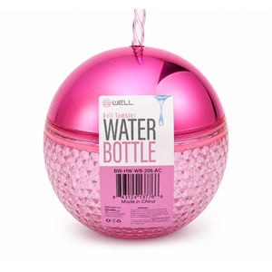 B WELL Ball Tumbler Water Bottle. Pink