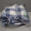 Electric Heated Sherpa Buffalo Plaid Christmas Throw Blanket with 8 Heating Levels & 8 Hours Auto Off, Fast Heating Warm Plush Washable Blanket with Over-Heat Protection, ETL Certification, Blue