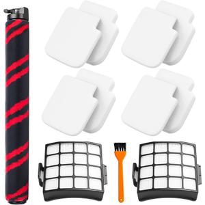 Replacement Filters for Shark Stratos AZ3002 AZ3000 AZ3000W DuoClean PowerFins Upright Vacuum Cleaner 1 Soft Brush Roller 2 Filters 4 Foam & Felt Filters 1 Cleaning Brush (Black)