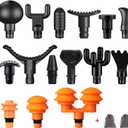 AiRelax Massage Gun Attachments for Hypervolt Go, Upgraded 15 PCS Massager Heads to Meet Different Needs for Deep Tissue Muscle Massage Gun, Plug-n-Play MassageGun Accessories Easy to Use.