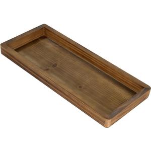 MAONAME Bathroom Vanity Tray, Rustic Long Narrow Tray, Rectangle Farmhouse Wood Trays, Countertop Organizer Trays for Candle, Perfume, 15.7" L x 6.8" W