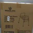 Toilet Seat Risers For Seniors Width and Height Adjustable Raised Toilet Seat With handles for Elderly, Handicap, Elevated, Pregnant, Fit Any Toilet Riser Heavy Duty Up To 400lbs