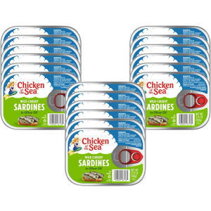 Chicken of the Sea Sardines in Olive Oil, 3.75 oz. Cans (Pack of 18), Wild Caught Canned Sardines, Packaging May Vary, Best By: 06/10/2030