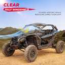 Kemimoto X3 Half Windshield Compatible with Can Am Maverick X3 XRS XDS Turbo R Max 2017-2026 Clear Standard Hard Polycarbonate Front Window Clear