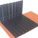 8 Pack - L 12" x H 8" x W1.5, 5mm Thick Black L Shelf Bracket, Iron Shelf Brackets, Metal Shelf Brackets, Floating Shelf, Shelf Supports with Screws