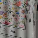 Mahjong Mat (33"x33") - Non-Slip Noise Reduction Gaming Mat for American Mahjong - Flower-Carnation-12