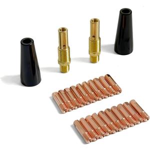 24PCS Flux Core Gasless Nozzle Welding Kit Flux Core Gasless Nozzle Contact Tips Replacement MIG Welder Accessories,Compatible with Lincoln,Eastwood and more (0.030" Accessory Kit)