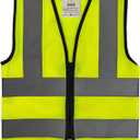 SIFE Kids' Safety Vest for Young Explorers,6 Color Options, with 6 Reflective Strips-Class 2 High-Visibility-Zipper-Yellow-XXS