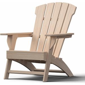 Adirondack Chair, 110Ergonomics Plastic Extra Tall Adirondack Chairs, HDPE All-Weather Plastic Patio Outdoor Chair, High Foamed Polyethylene Fire Pit Chair(Natural) (Shell)