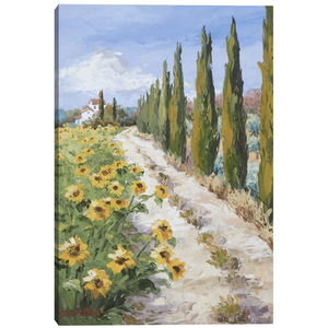 Country Sunflower Wall Art Farmhouse Flowers Field Pictures Wall Decor Abstract Nature Landscape Painting Prints Autumn Panorama Poster Artwork for Living Room Bedroom Bathroom Home Decoration