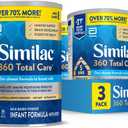 Similac 360 Total Care Infant Formula, Has 5 HMO Prebiotics, Our Closest Prebiotic Blend to Breast Milk, Non-GMO, Baby Formula Powder, 36-oz Value Can, Pack of 3, BBD 04/01/2027