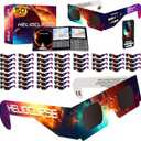 Helioclipse 50 Pack Solar Eclipse Glasses 2024 - Trusted for Direct Solar Eclipse Viewing - Iso 12312-2 & Ce Certified