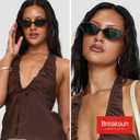 Retro Oval Sunglasses for Women Men Fashion Small Oval Sunglasses 90s Vintage Shades (3 Pack (Black/Grey+ G15+ Brown Gradient))