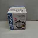 Farberware Electric Coffee Percolator, FCP240, Stainless Steel Basket, Automatic Keep Warm, No-Drip Spout, 4 Cup, Black/Silver