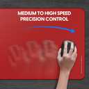 Pulsar - Paracontrol XXL Esports Level Premium Gaming Mouse Pad v2 - Medium to High Speed Pad Stitched Edge Durable Hybrid Top Surface 35 x 16 in (XXL, Red)