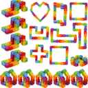 24 Pack Wacky Track Fidget Toys  Rainbow Snap and Click Twisty Toys for Kids, Birthday Party Favors, Goodie Bag Stuffers, Classroom Prizes