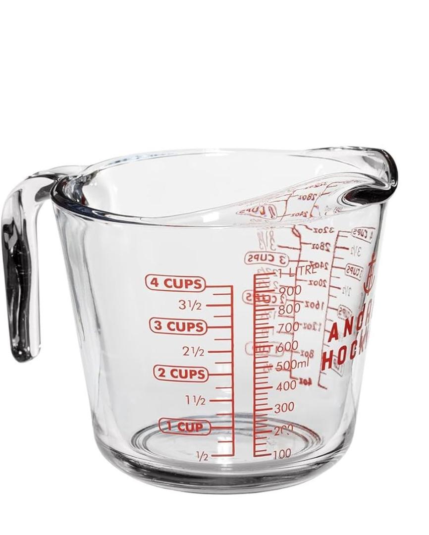 Anchor Hocking Measuring Cup Set (4-Cup, dishwasher safe)