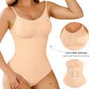Shapewear Tummy Control for Women Seamless Bodysuit with Adjustable Straps Body Shaper Suits