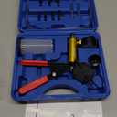 Orion Motor Tech Brake Bleeder Kit with Hand Vacuum Pump and Adapters, Brake Bleeding Kit for Brake Fluid Power Steering Fluid More, Vacuum Brake Bleeder Pump with Pressure Gauge (Blue)